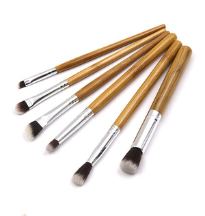 Eco-friendly Bamboo Makeup Brush Set | 6pcs