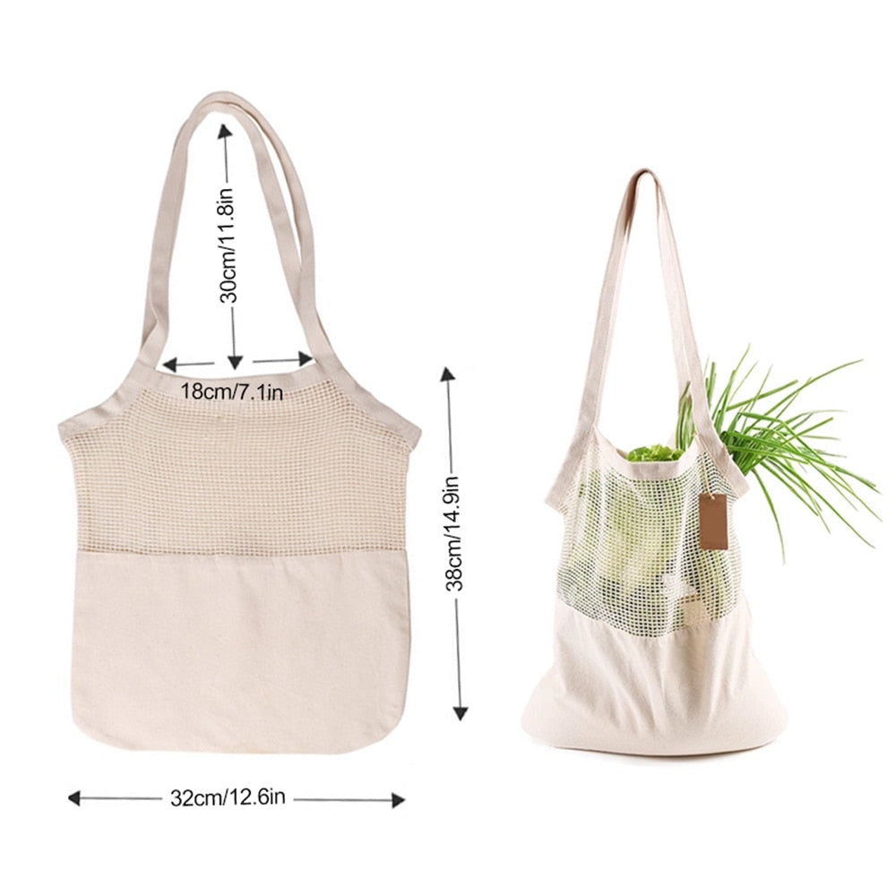Eco-friendly Reusable Shopping Mesh Bag | 2pcs