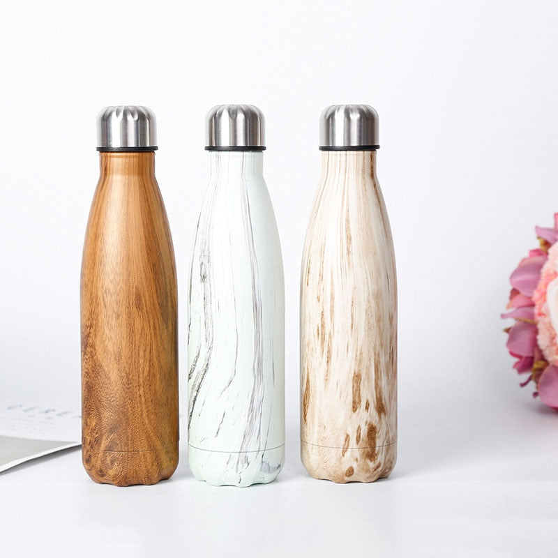 Wood Printed Stainless Steel Thermos