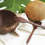 Eco-friendly Natural Coconut Bowl Spoon and Fork Set
