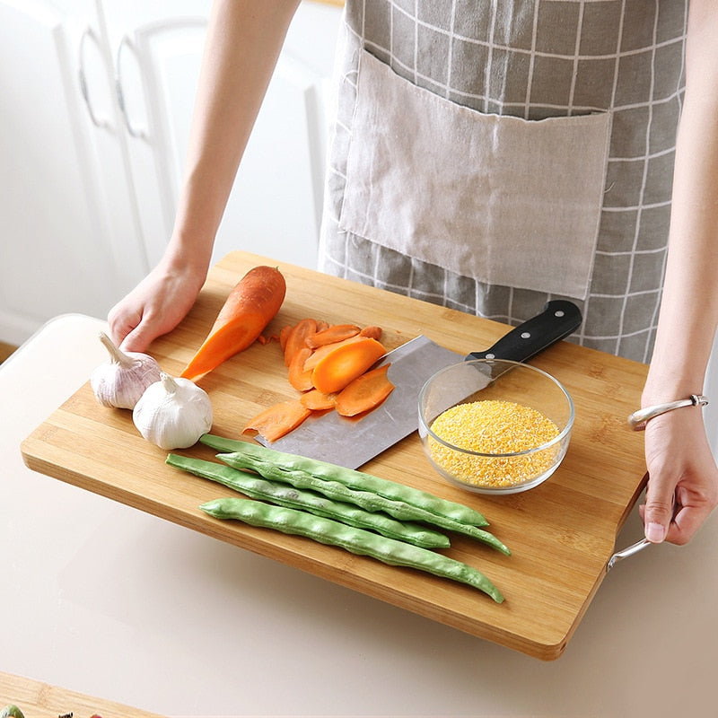 Buyco Natural Bamboo Wood Chopping Cutting Board for Kitchen