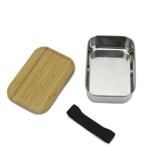 Eco-friendly Stainless Steel Lunch Box Bamboo Cover