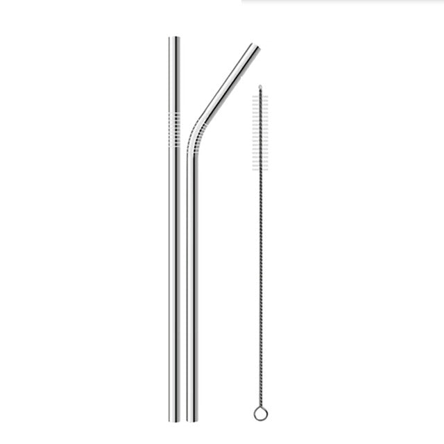 Eco-friendly Reusable Stainless Steel Straw Set