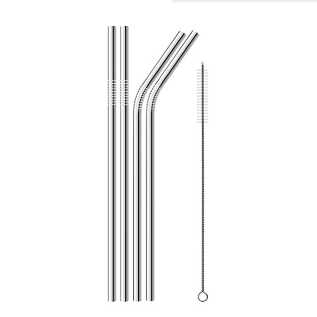 Eco-friendly Reusable Stainless Steel Straw Set