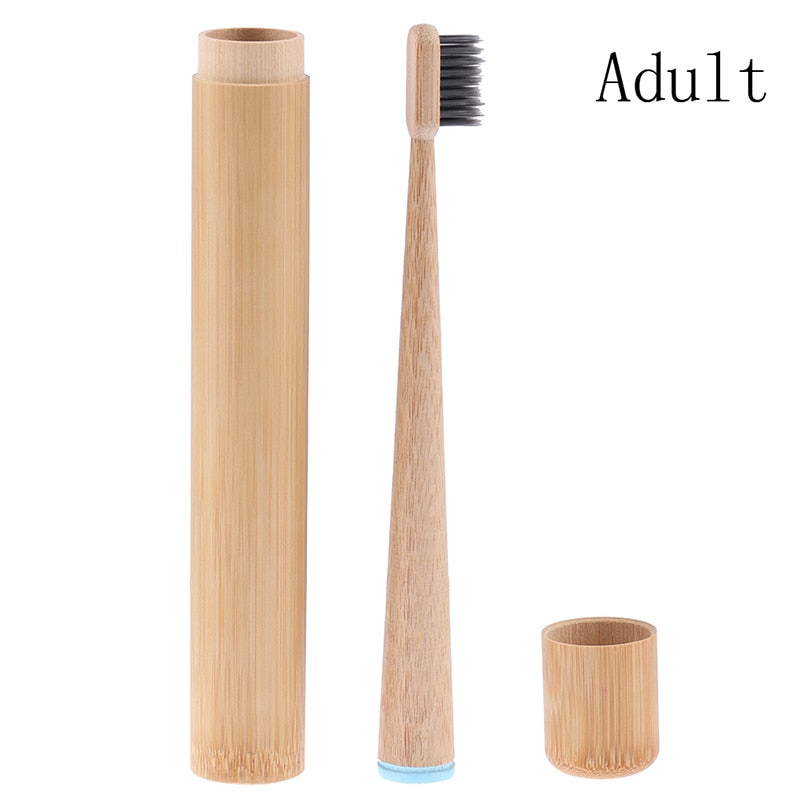 Eco-friendly Bamboo Toothbrush With Case | 2pcs