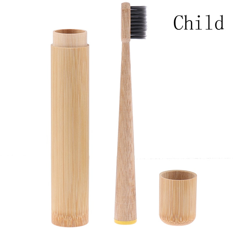 Eco-friendly Bamboo Toothbrush With Case | 2pcs