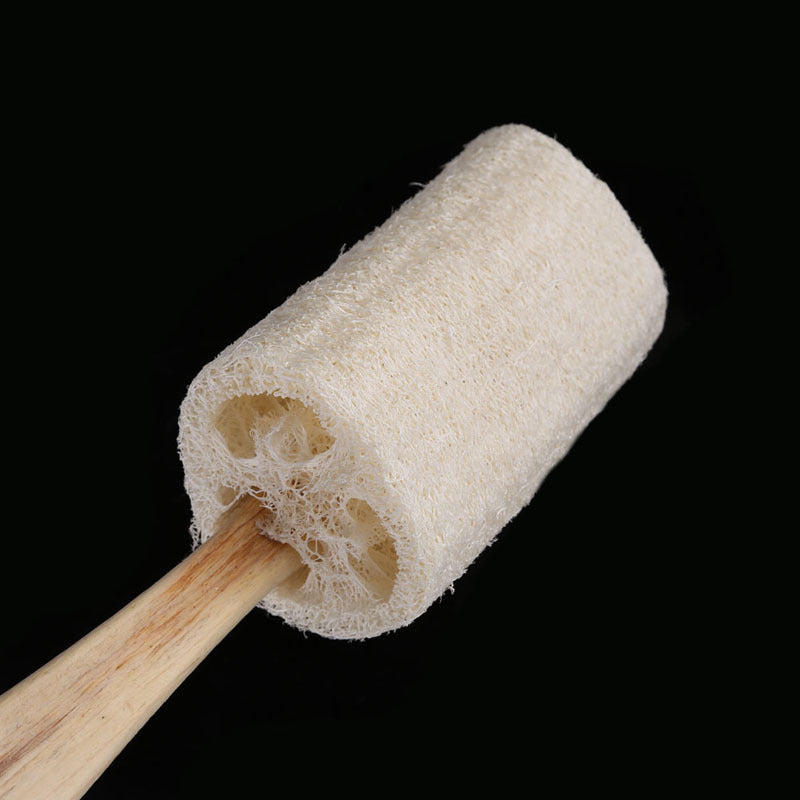 Eco-friendly Natural Loofah Scrubber With Long Handle | 3pcs